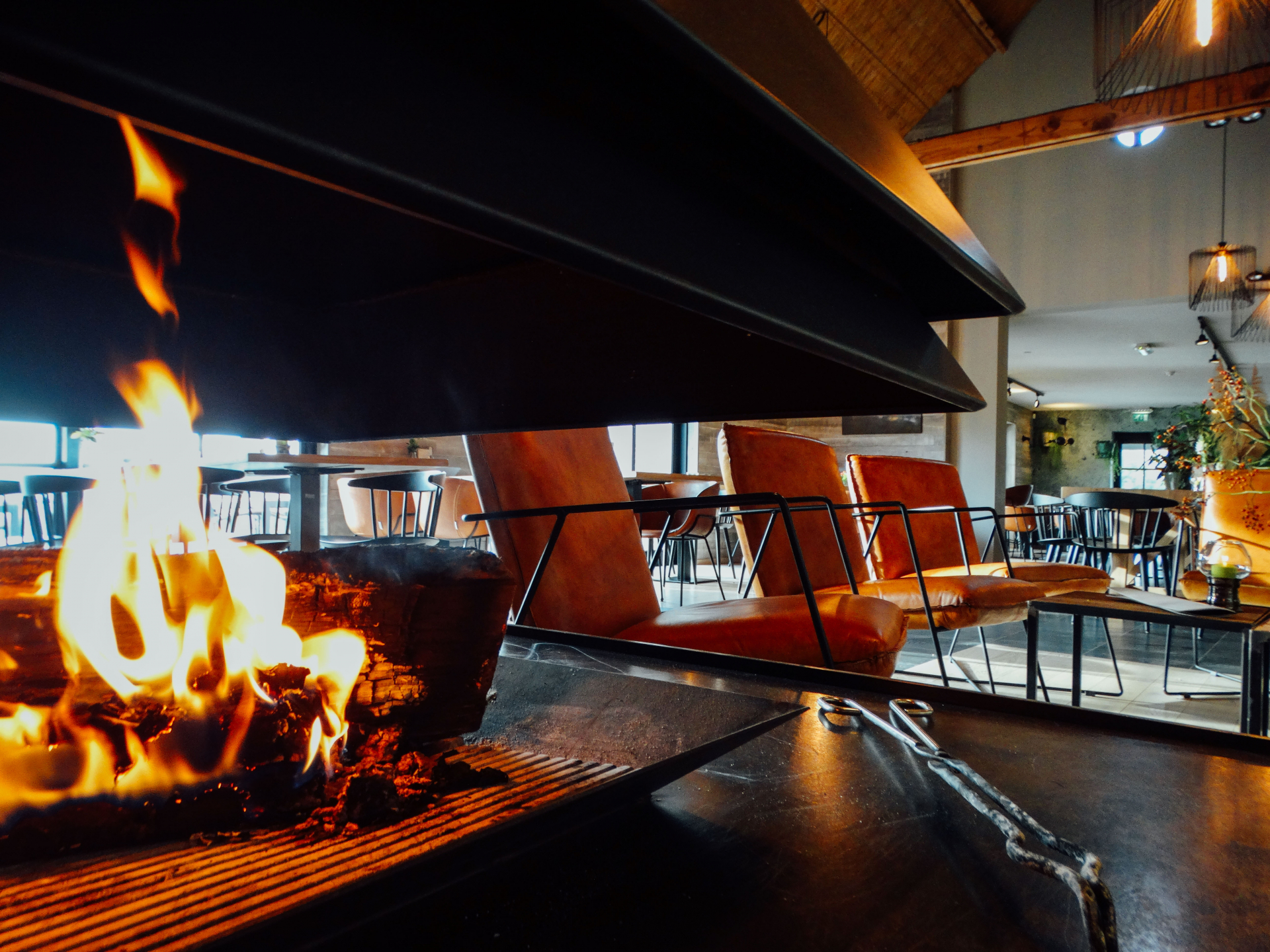 Open haard — De Baeckermat